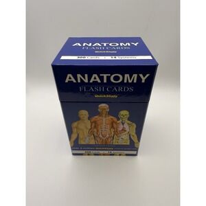 ANATOMY FLASH CARDS-QUICK STUDY-300 CARDS-14 SYSTEMS-BOX SET
